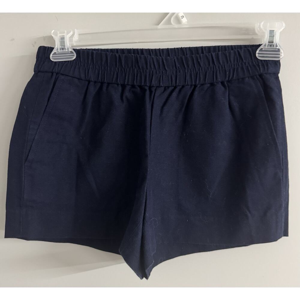 J. Crew womens navy blue elastic casual shorts Size 0